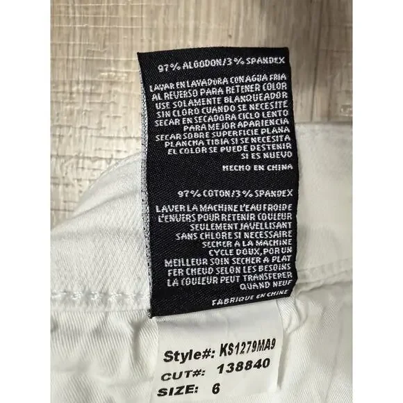 Kut From the Kloth Shorts Womens 6 Gidget Fray Cut Offs Denim White 3” Inseam - Picture 8 of 11